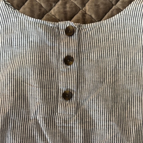 J. Crew Linen Blend Button Back Tank Top - Picture 5 of 5